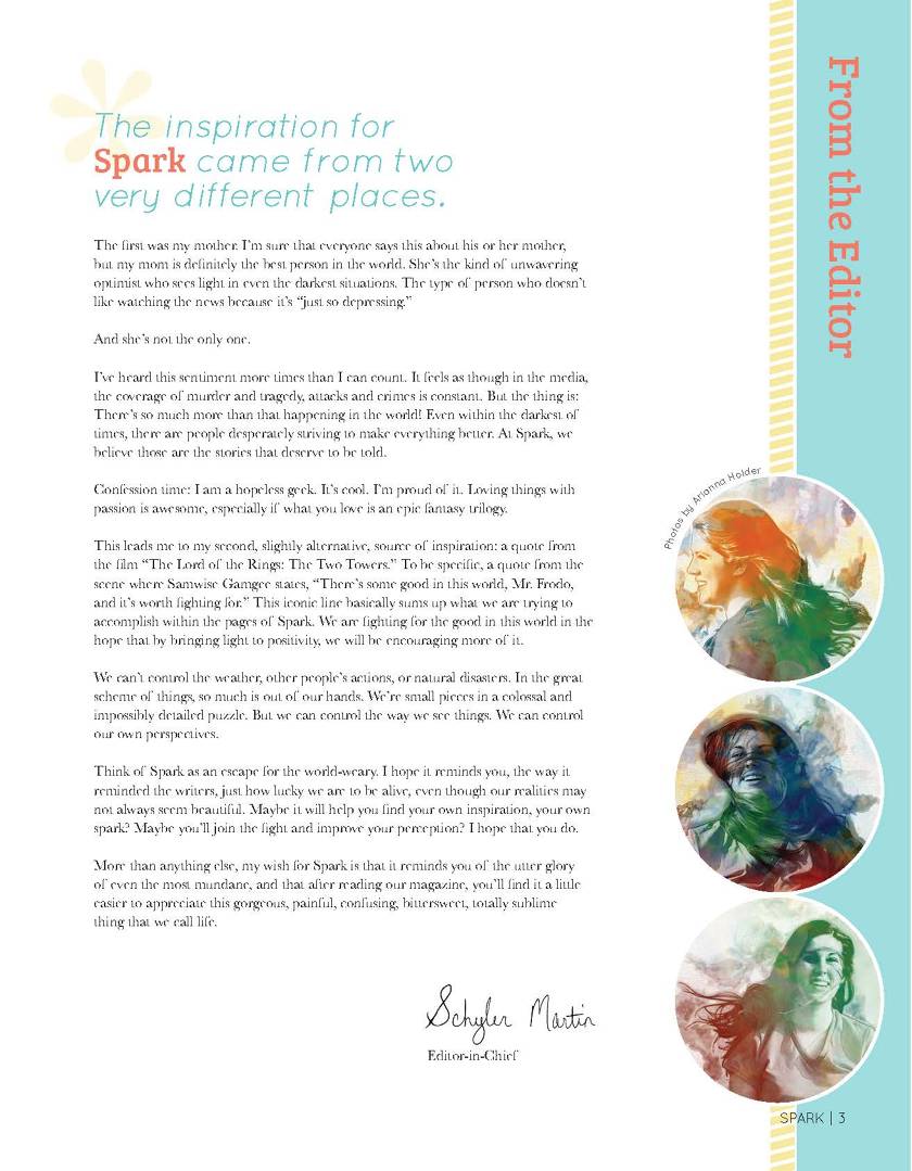 Spark Editor Letter